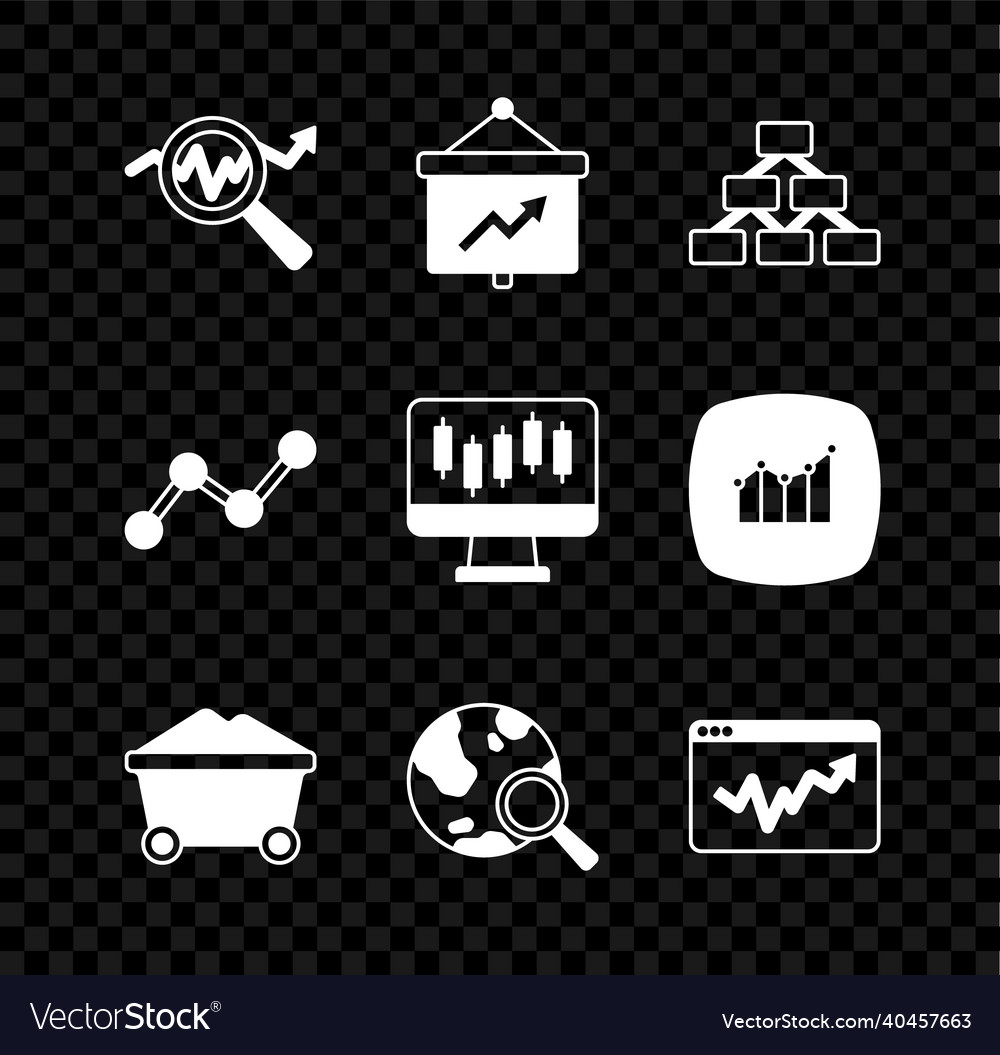 Set search data analysis board with graph