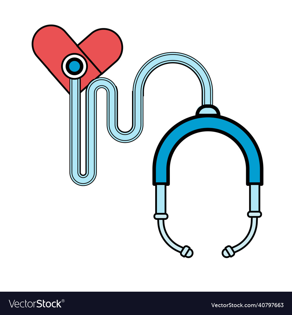 Stethoskop-Symbolschild Krankenhaus medizinische Versorgung