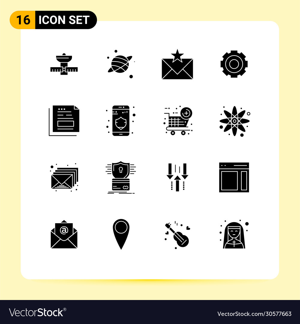 Stock icon pack 16 line signs and symbols