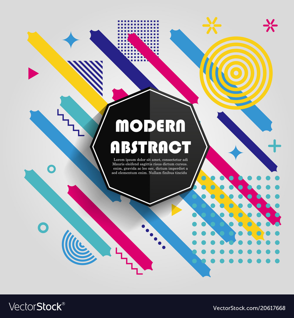 Abstract colorful geometric pattern design vector image Abstract colorful geometric pattern design