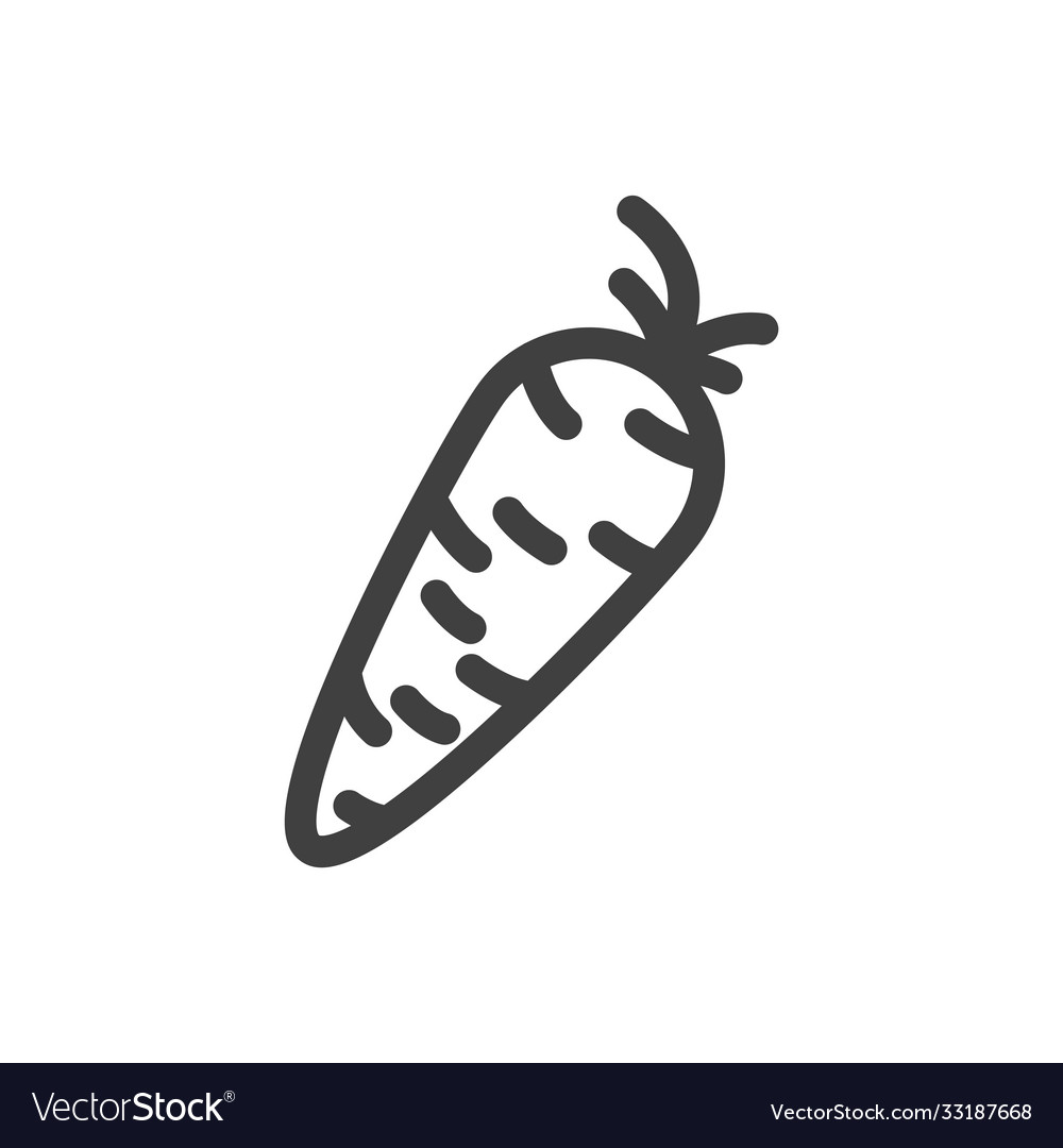 Carrot icon simple minimalistic image vector image Carrot icon simple minimalistic image