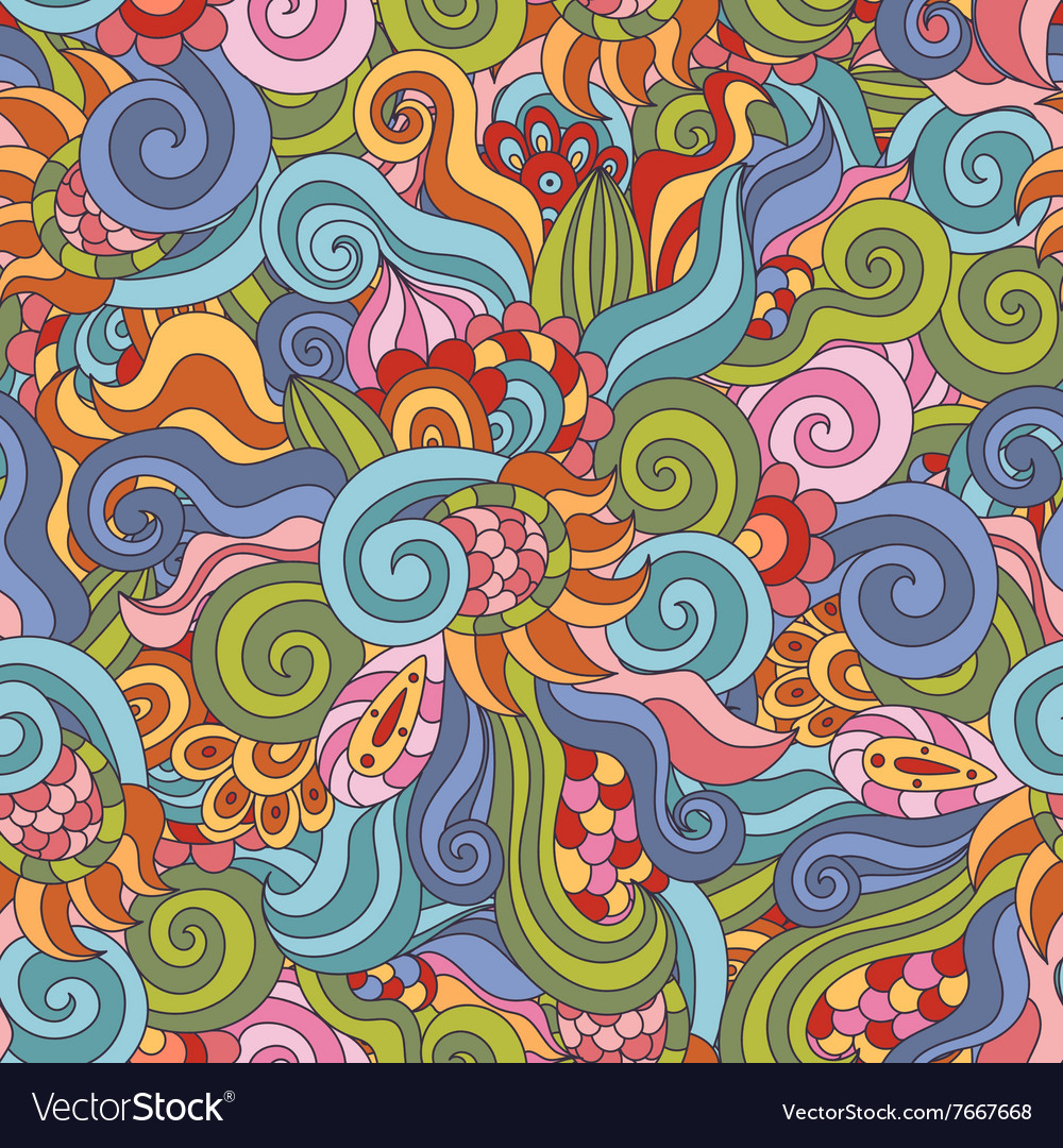 Colorful entangle seamless pattern