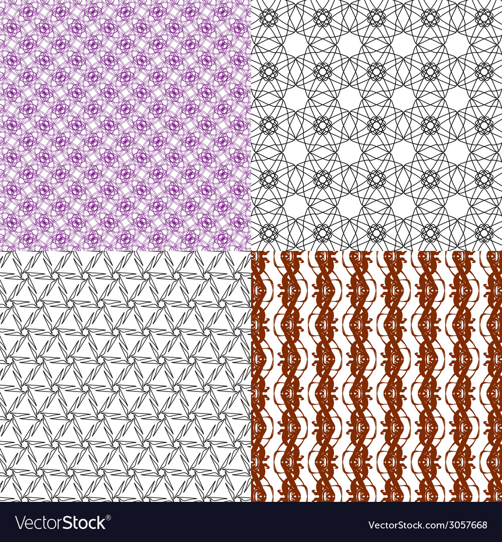 Geometric patterns tiling set of abstract vintage