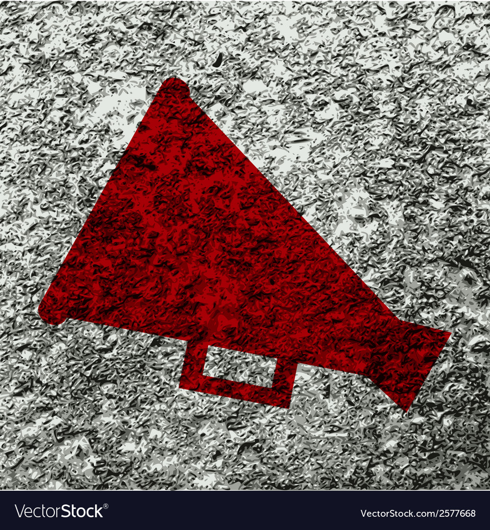 Megaphone loud-hailer flat modern web button