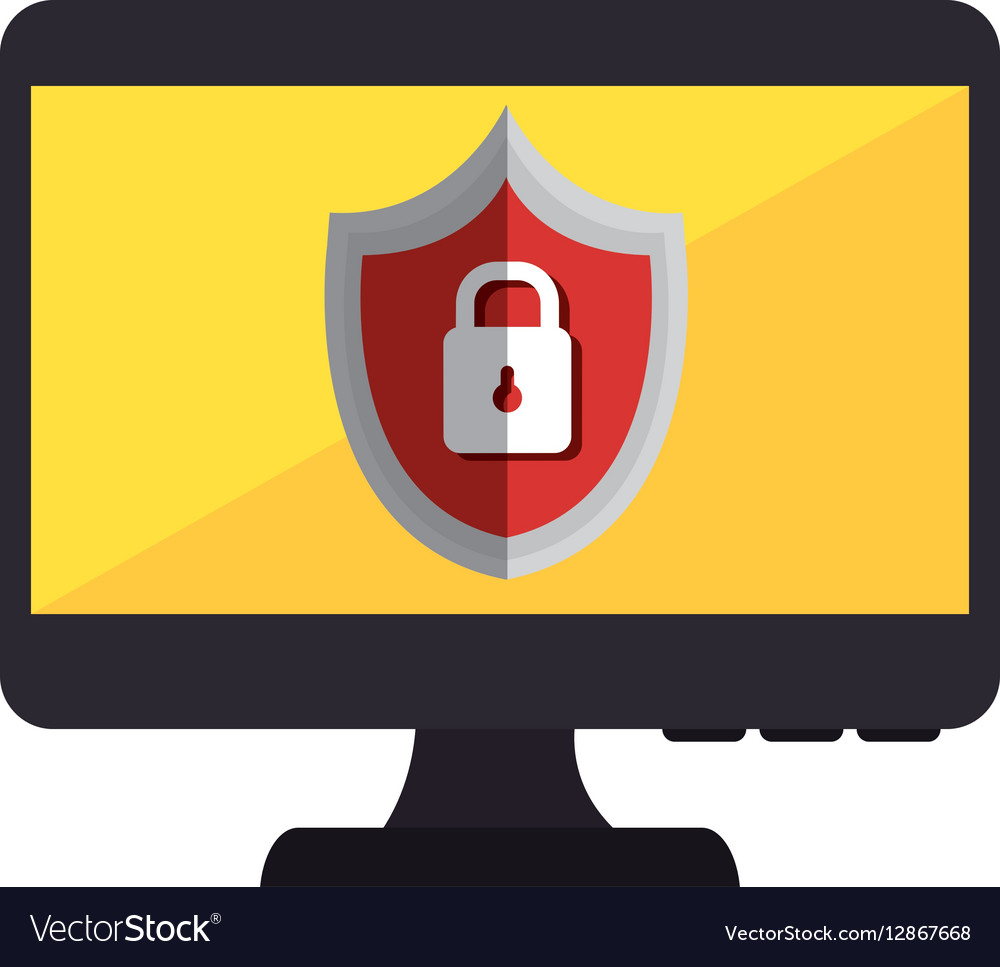 Monitor desktop computer with security system