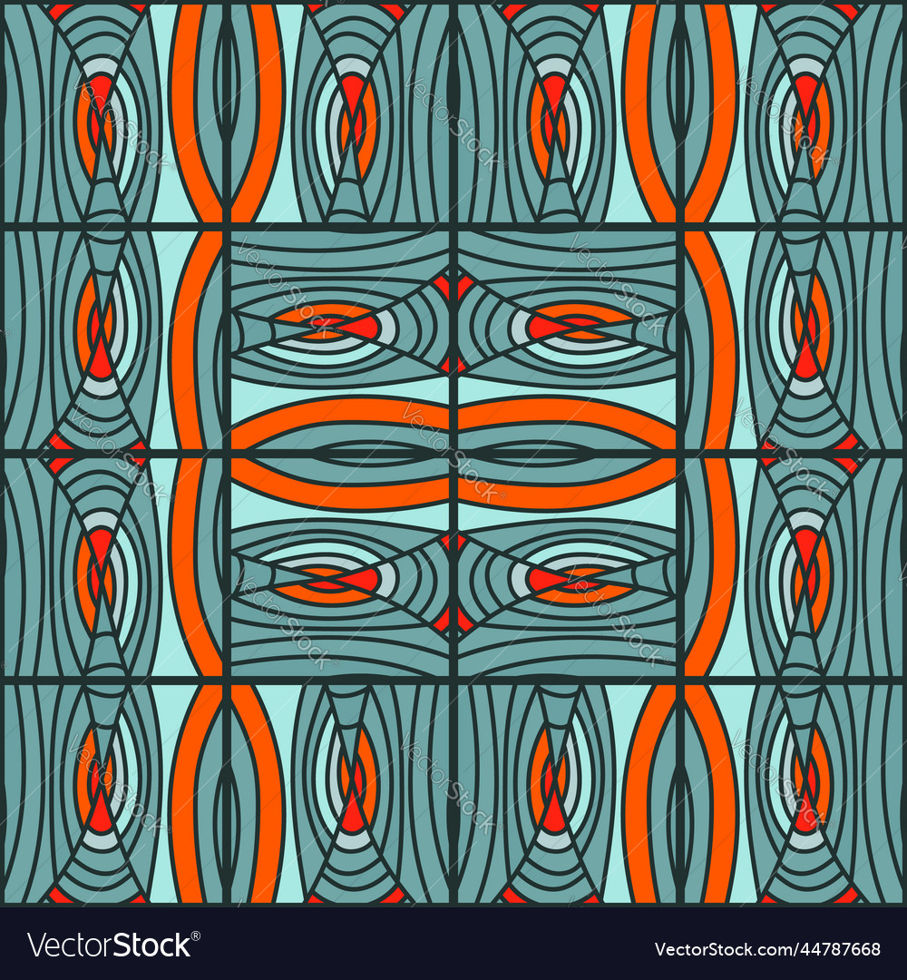 Mosaic of lines seamless pattern in dodle style vector image Mosaic of lines seamless pattern in dodle style