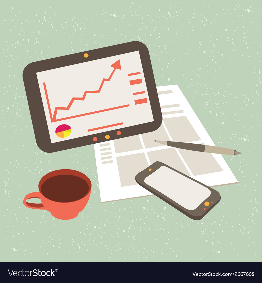 Tablet computer with statistics on the screen