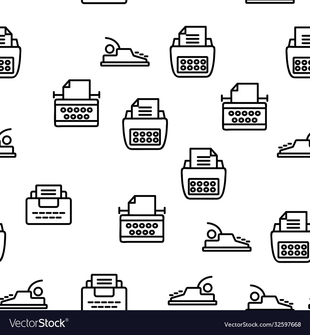 Typewriter seamless pattern