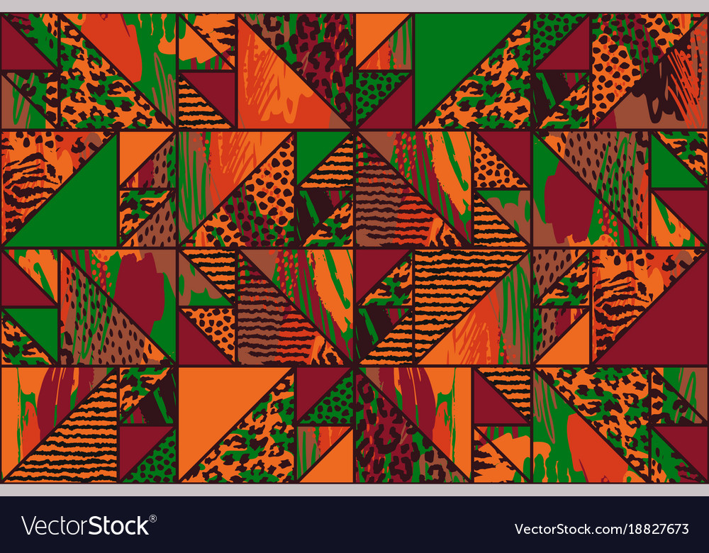 Abstract seamless pattern with animal print