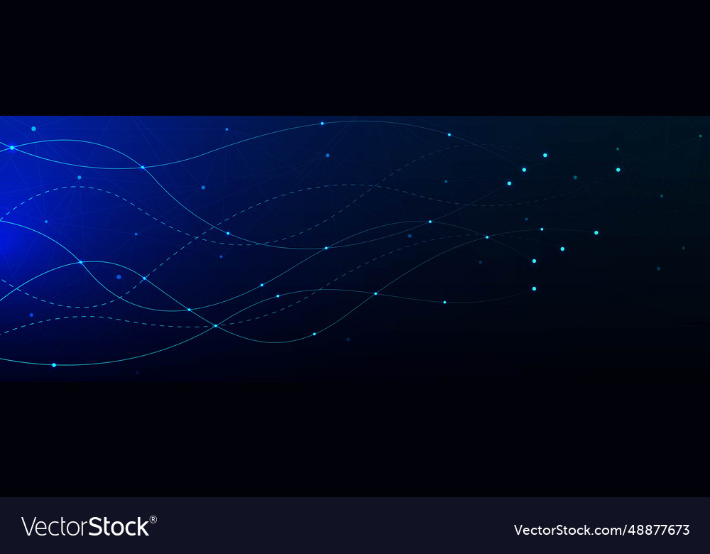 Artificial intelligence and network vector image Artificial intelligence and network