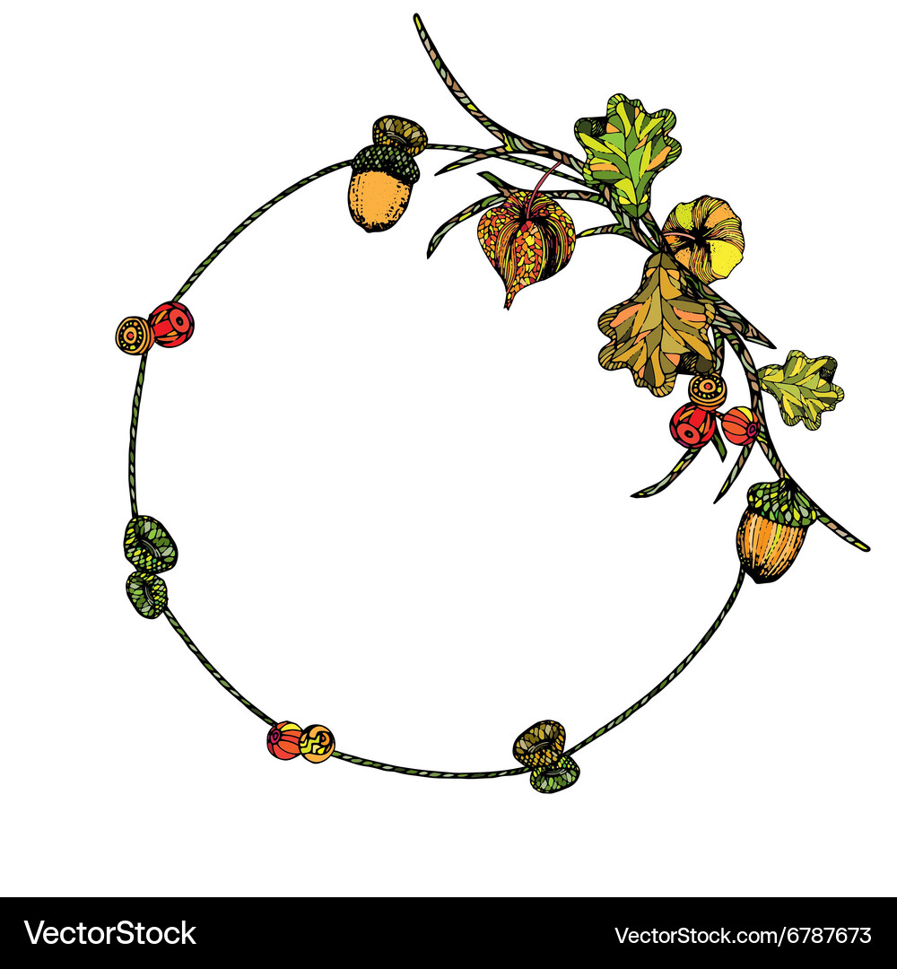 Autumn frame Royalty Free Vector Image - VectorStock
