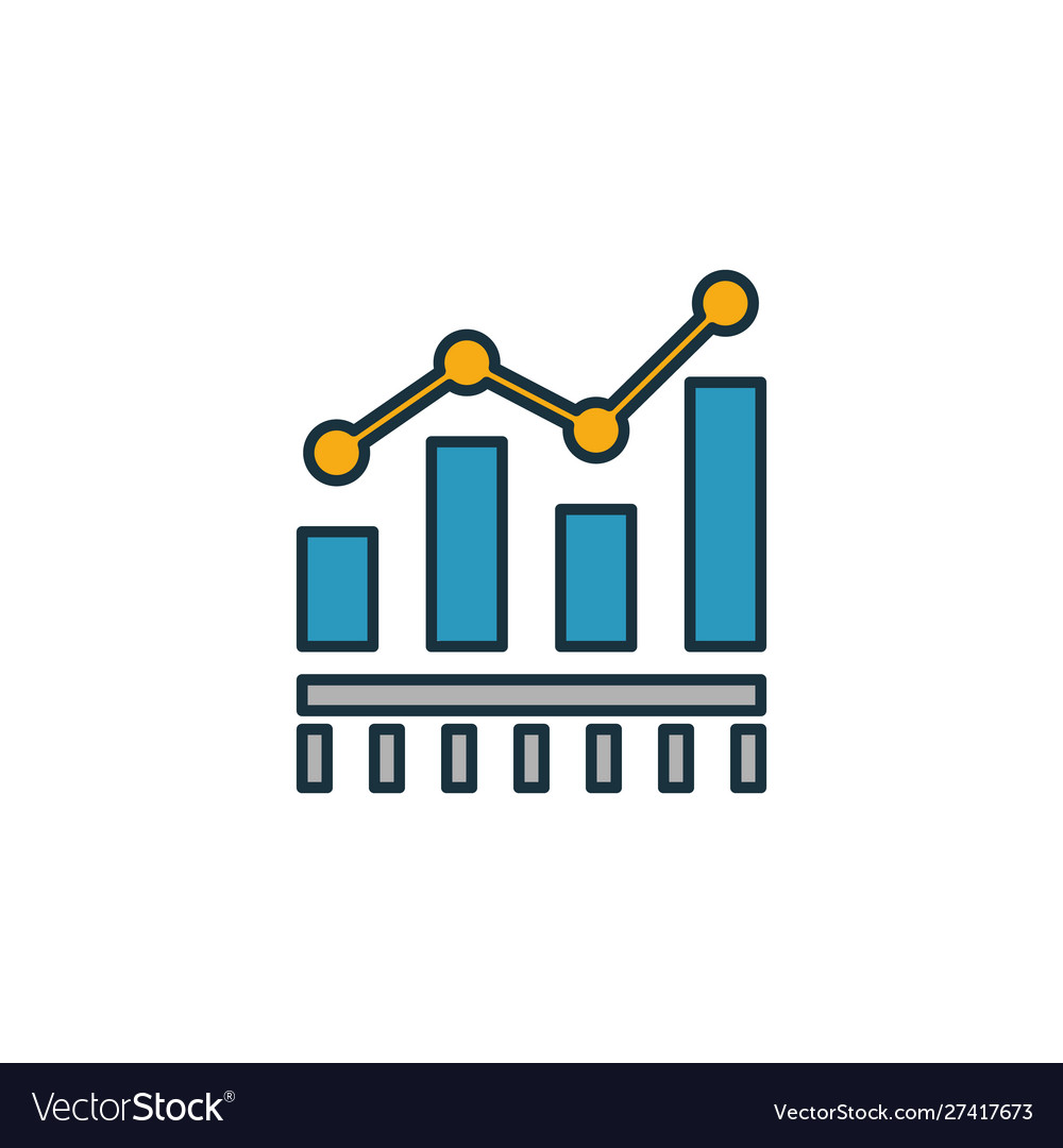 Benchmarking icon outline filled creative element Vector Image