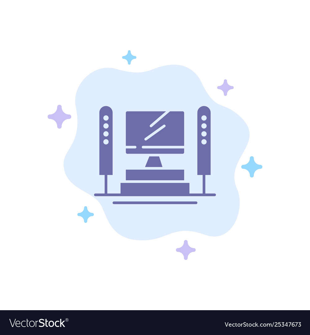 Computer computing server cpu blue icon vector image Computer computing server cpu blue icon