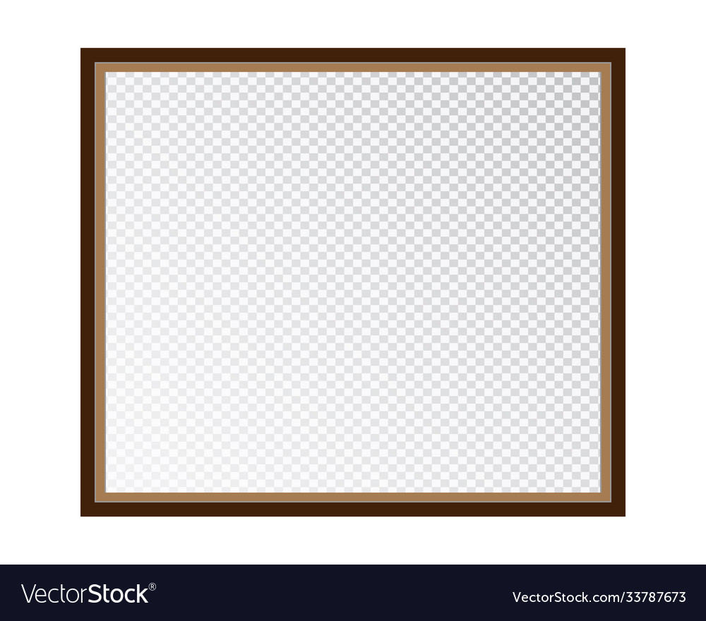 Empty photo frame isolated on a transparent Vector Image Empty photo frame isolated on a transparent