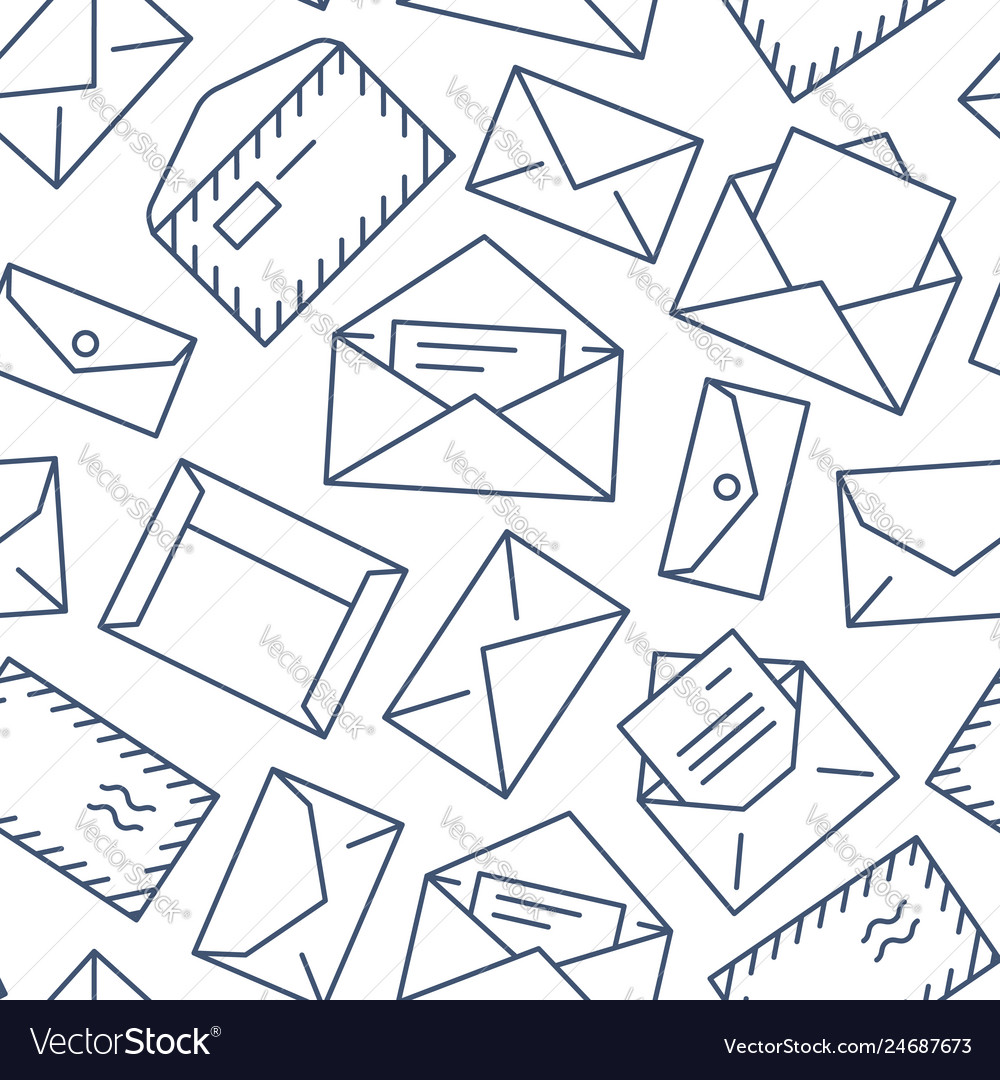 Envelope Pattern - Flat Line Icons
