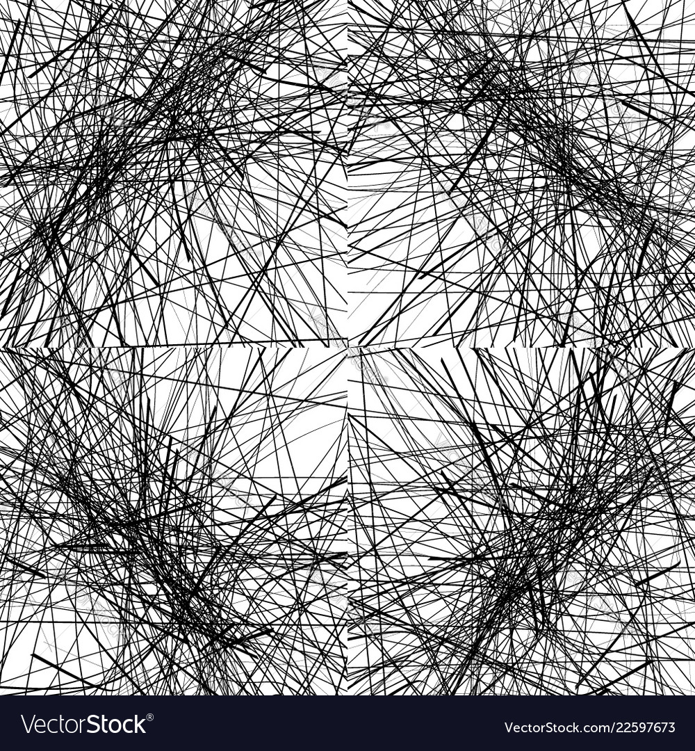 Geometric s with random edgy irregular lines vector image Geometric s with random edgy irregular lines