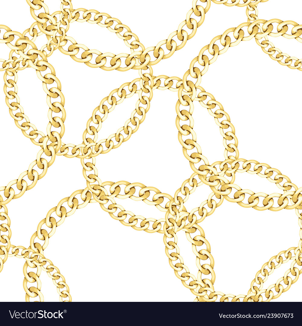 Goldene Ketten nahtlose Muster Luxusmode vector image Goldene Ketten nahtlose Muster Luxusmode