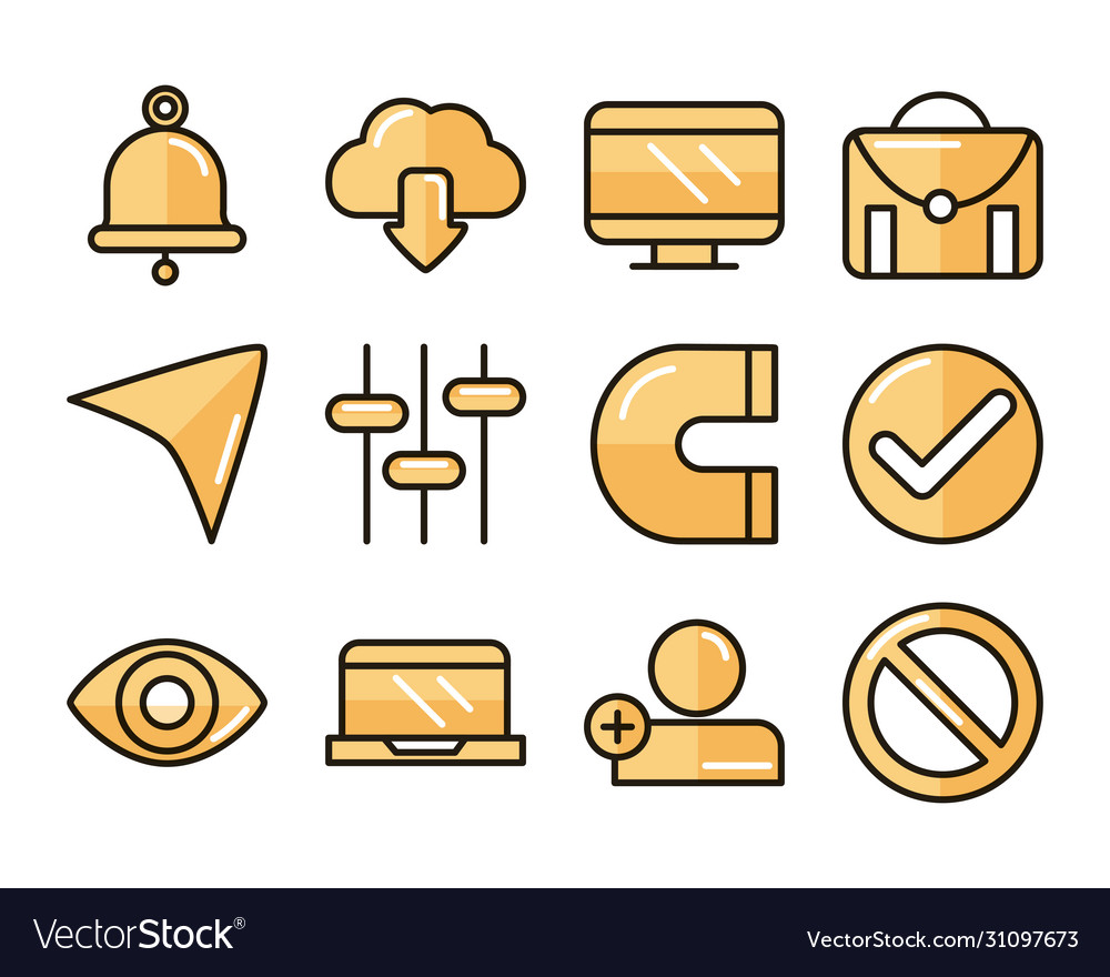 Interface internet web technology digital icons