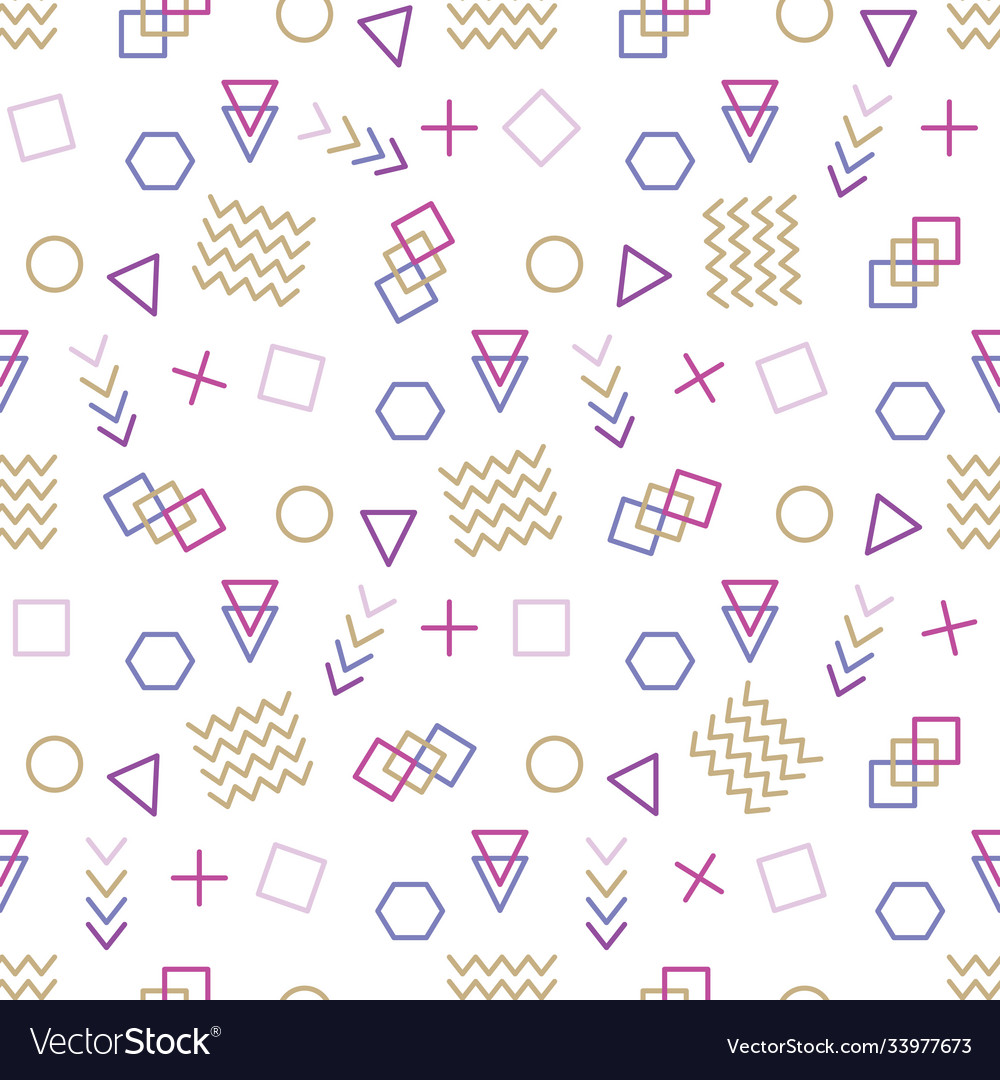 Memphis style with geometric pattern
