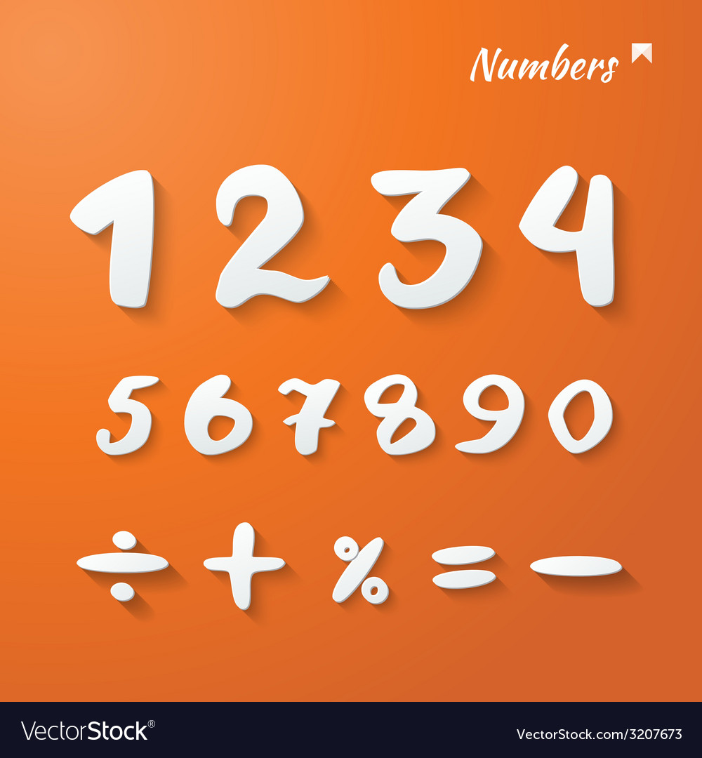 Numbers Royalty Free Vector Image - VectorStock