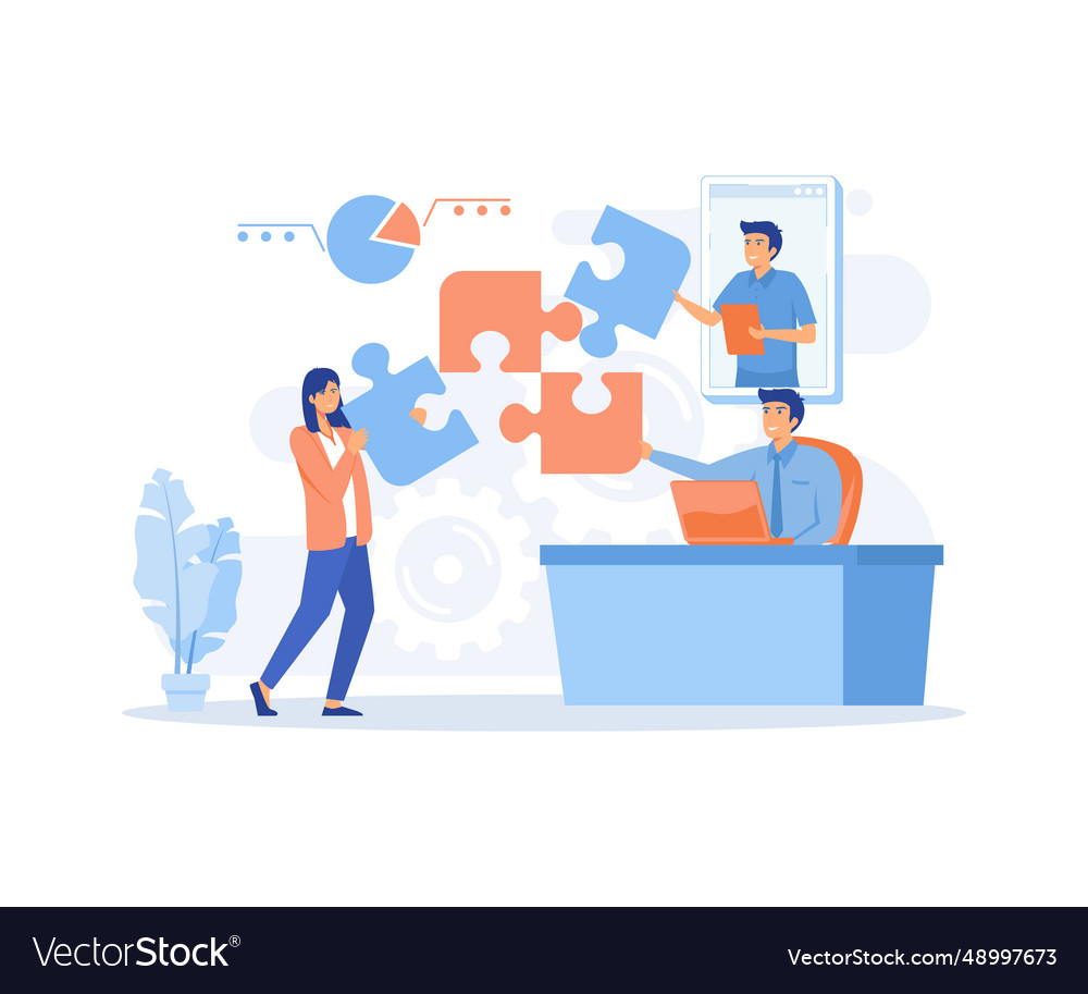 People working together business team building Vector Image