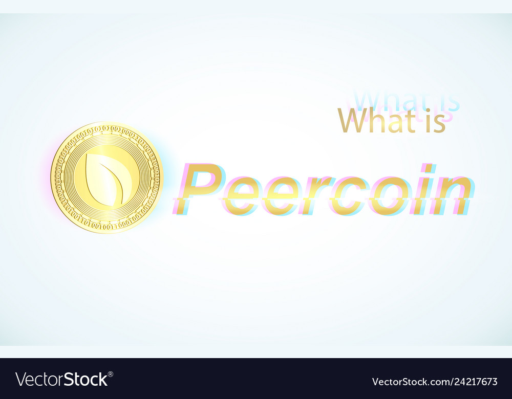 Realistic gold coin peercoin