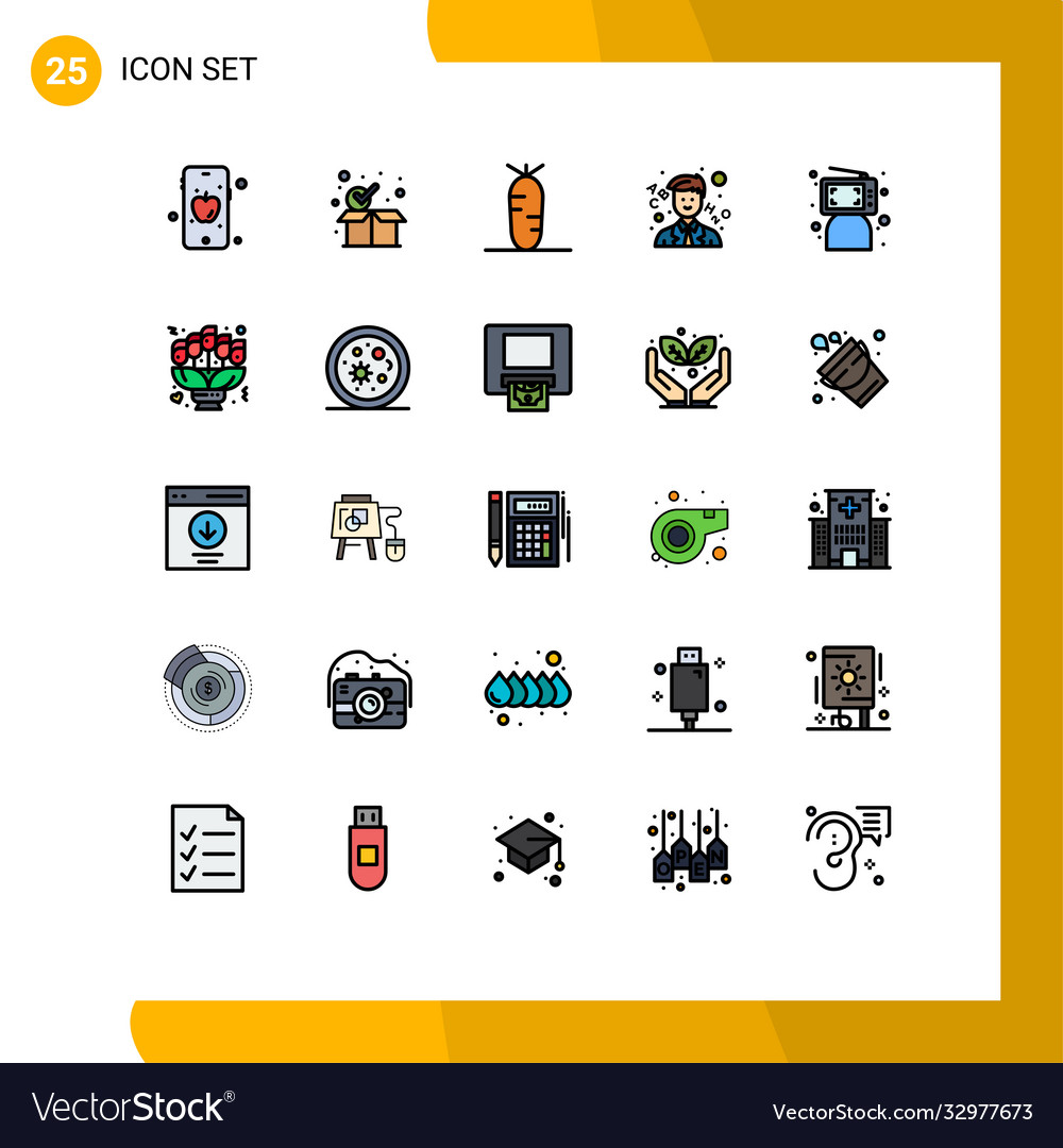 Set 25 modern ui icons symbols signs