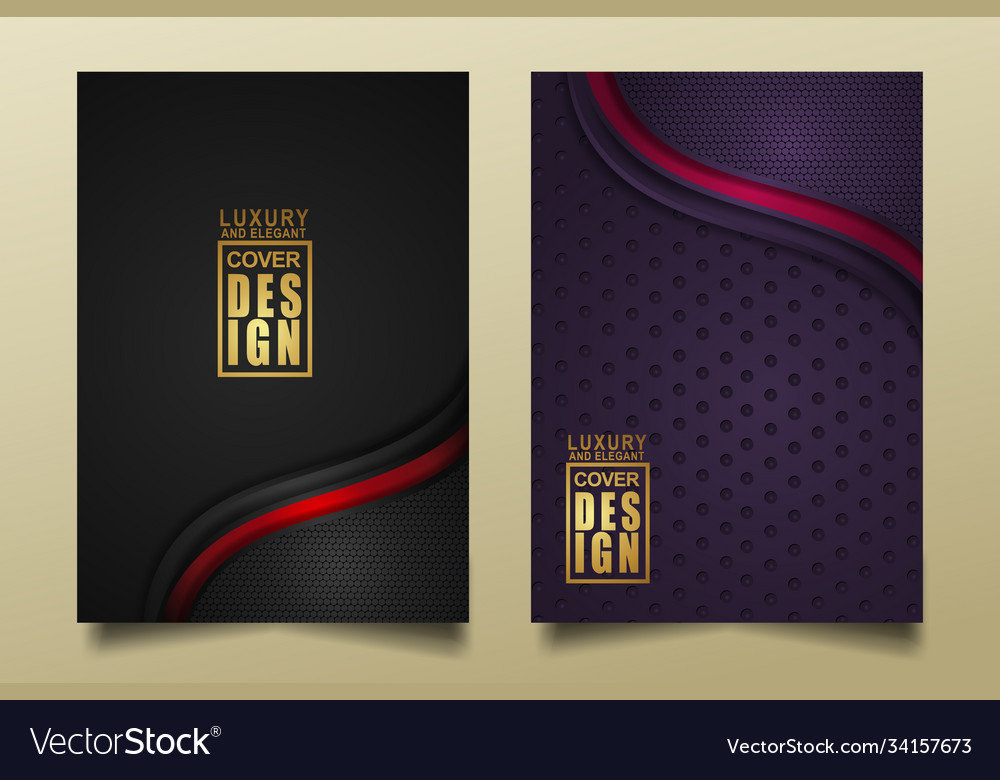 Set cover design template with luxury and elegant