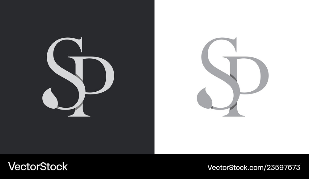 Sp logo monogram Royalty Free Vector Image - VectorStock