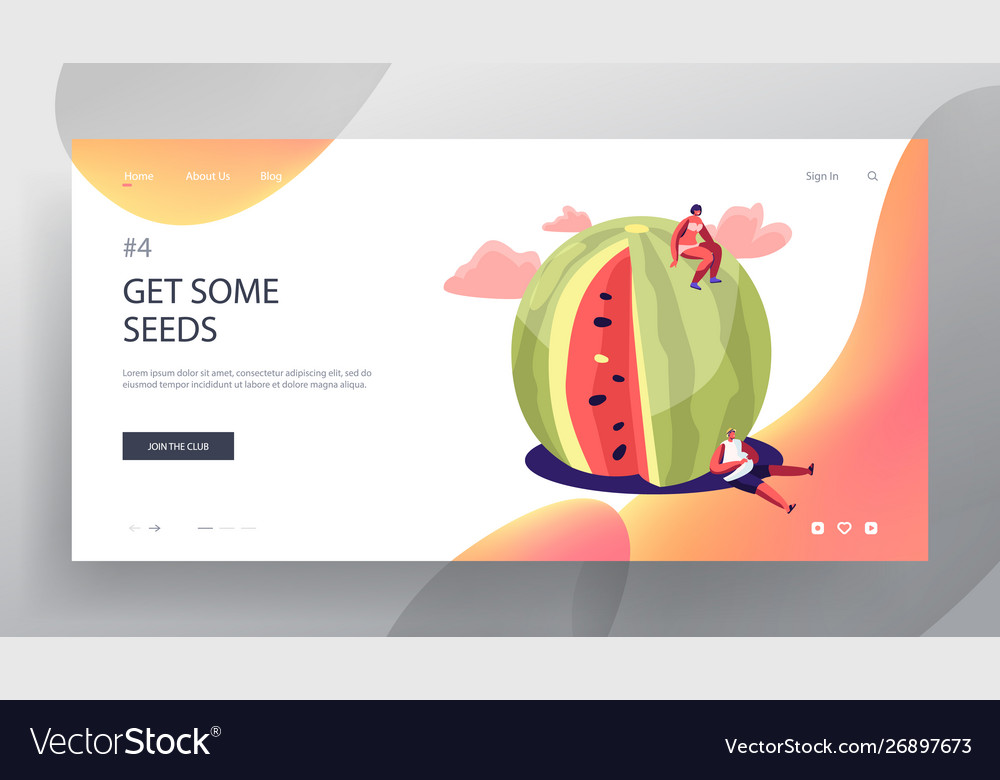 Summer time website landing page characters