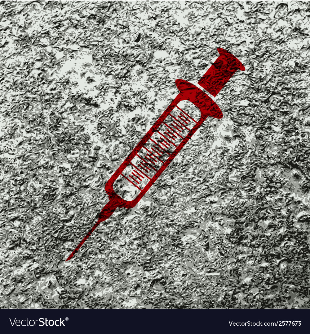 Syringe flat modern web button and space for your