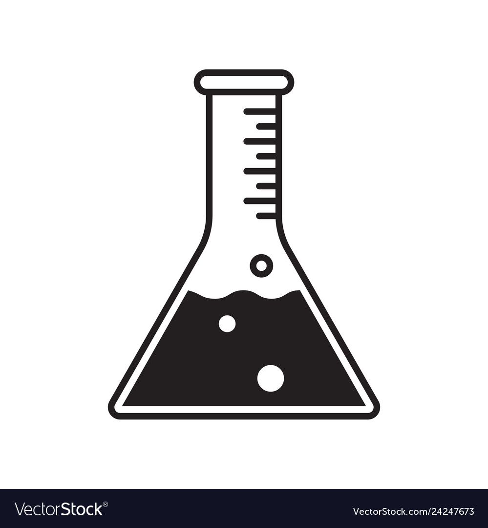 Test tube icon clinically tested contain Vector Image