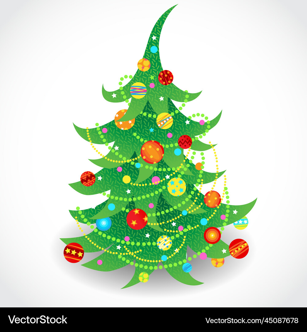 A christmas tree Royalty Free Vector Image - VectorStock
