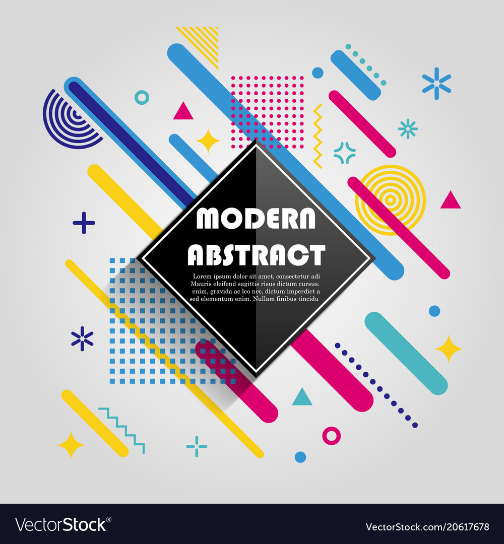 Abstract colorful geometric pattern design vector image Abstract colorful geometric pattern design