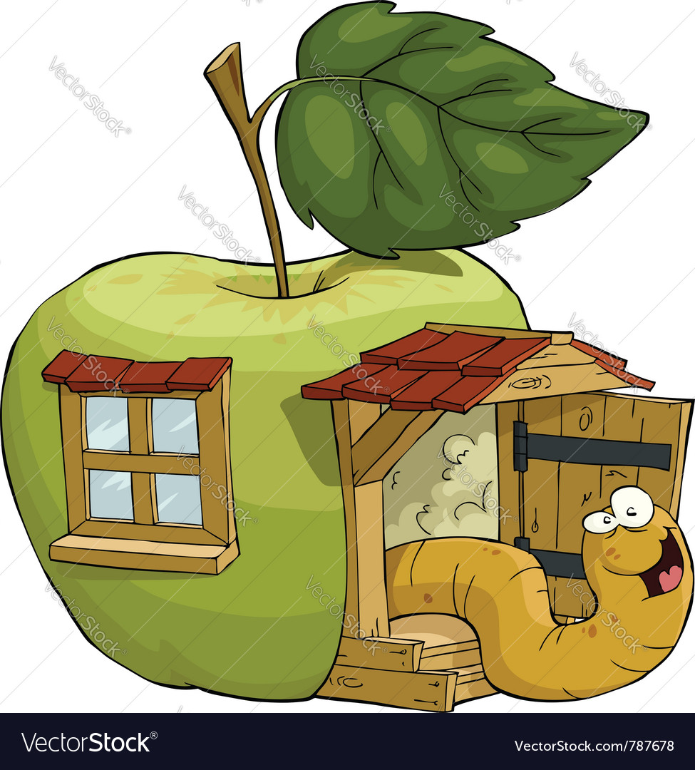 Apple house Royalty Free Vector Image VectorStock