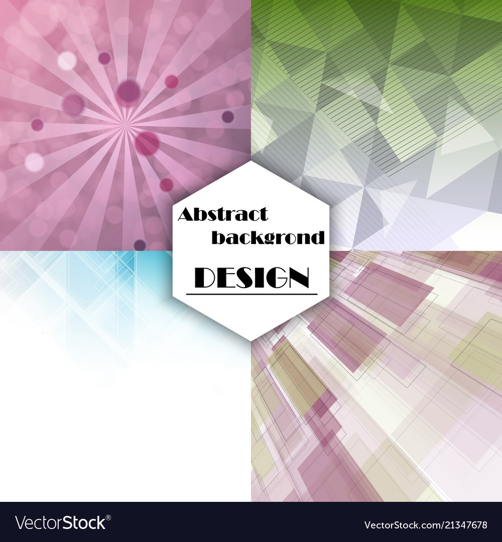 Collection of abstract multicolored backgrounds vector image Collection of abstract multicolored backgrounds