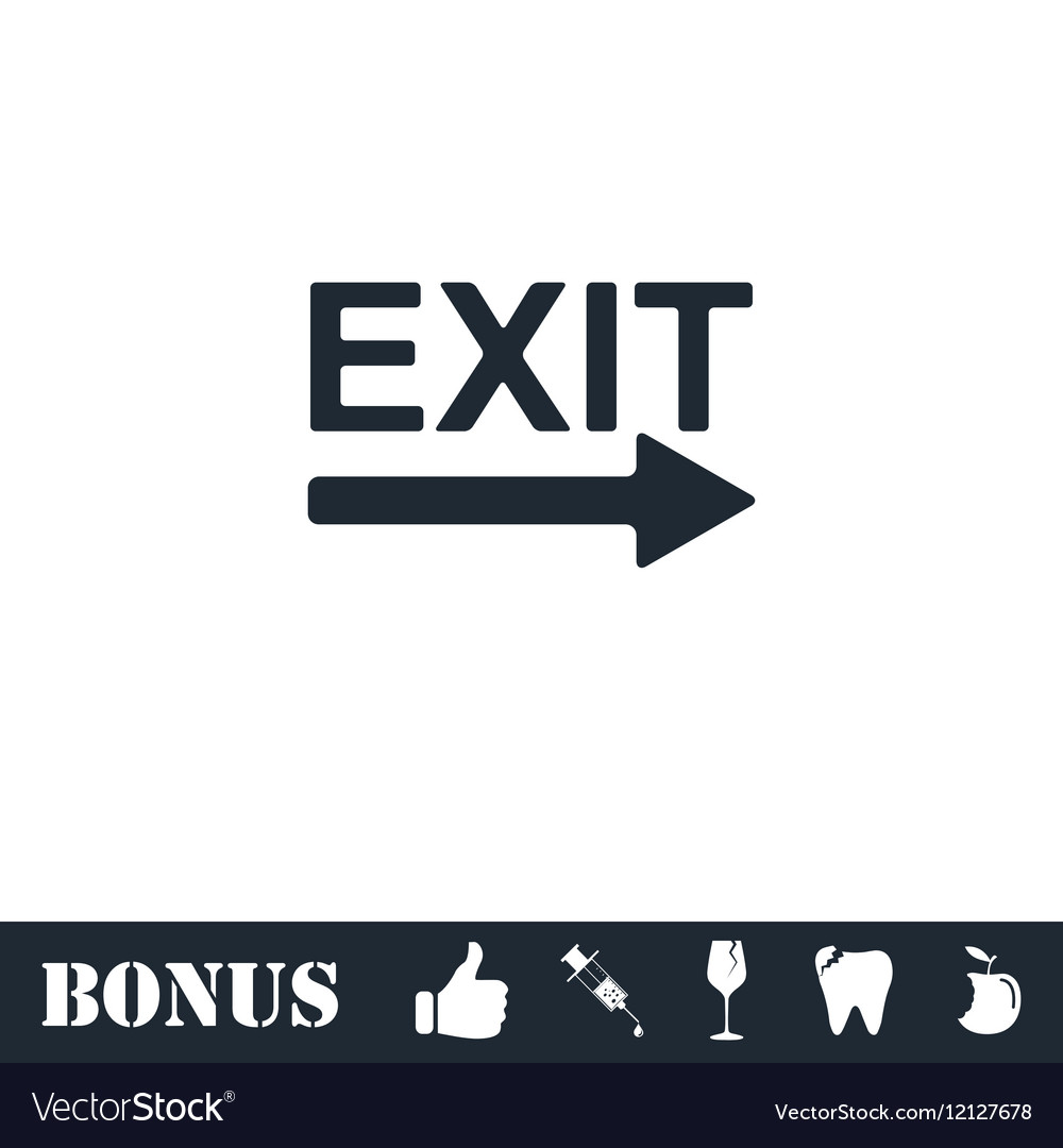 Exit icon flat
