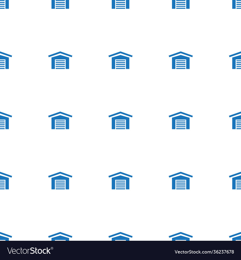 Garage icon pattern seamless white background
