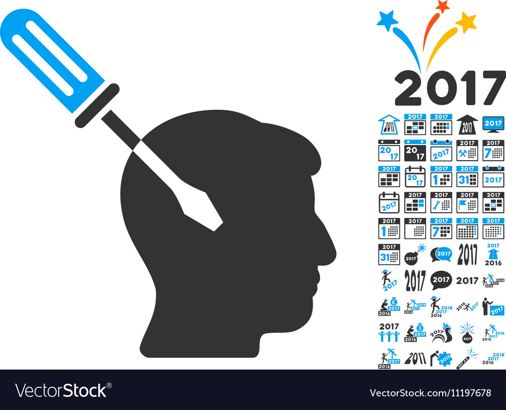 Intellect screwdriver tuning icon with 2017 year