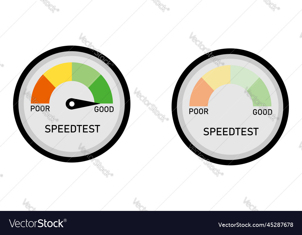 Internet speed meter in format vector image Internet speed meter in format