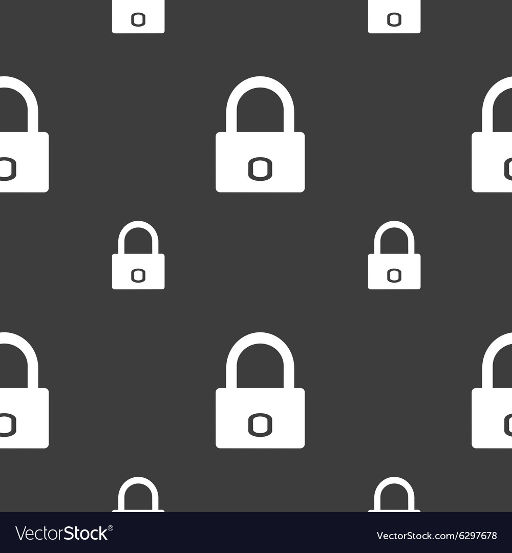 Lock sign icon locker symbol seamless pattern