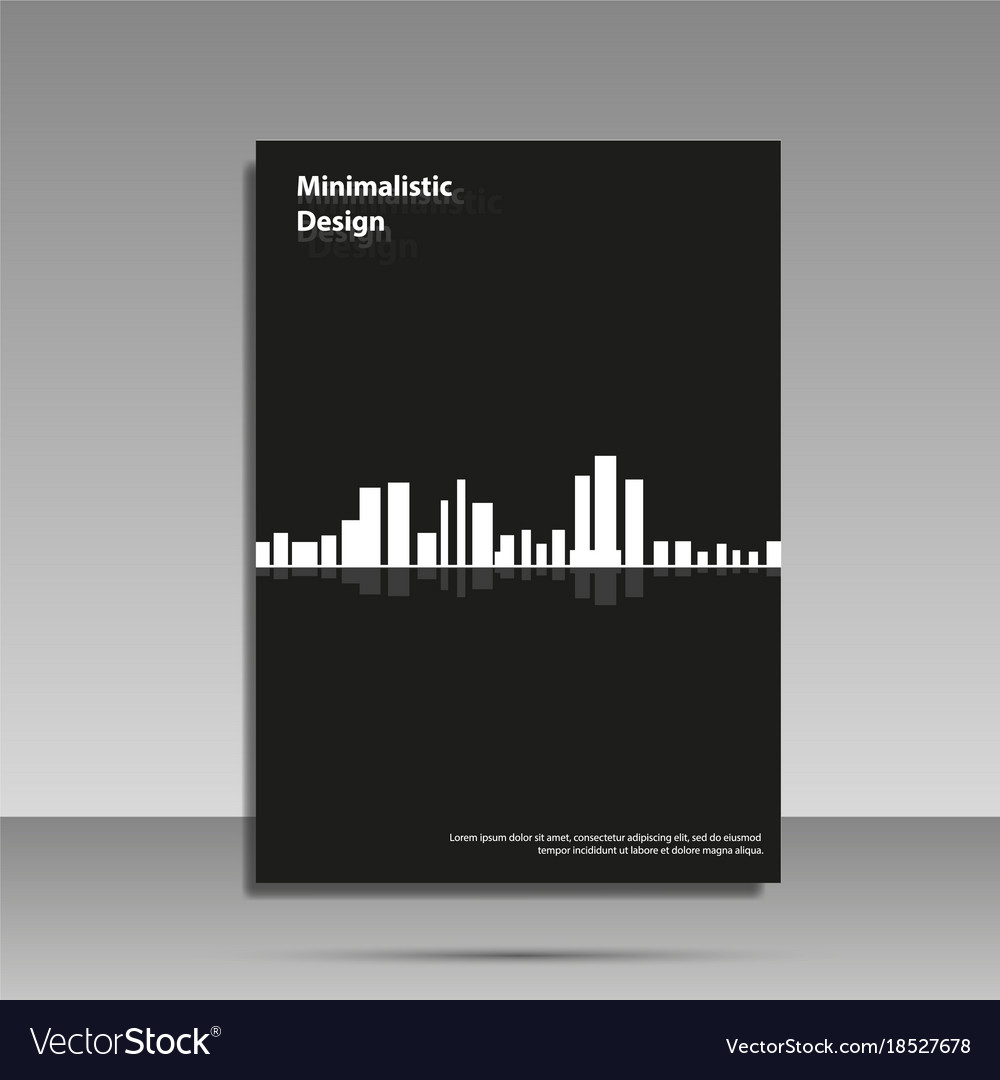 Minimalist design black and white brochure