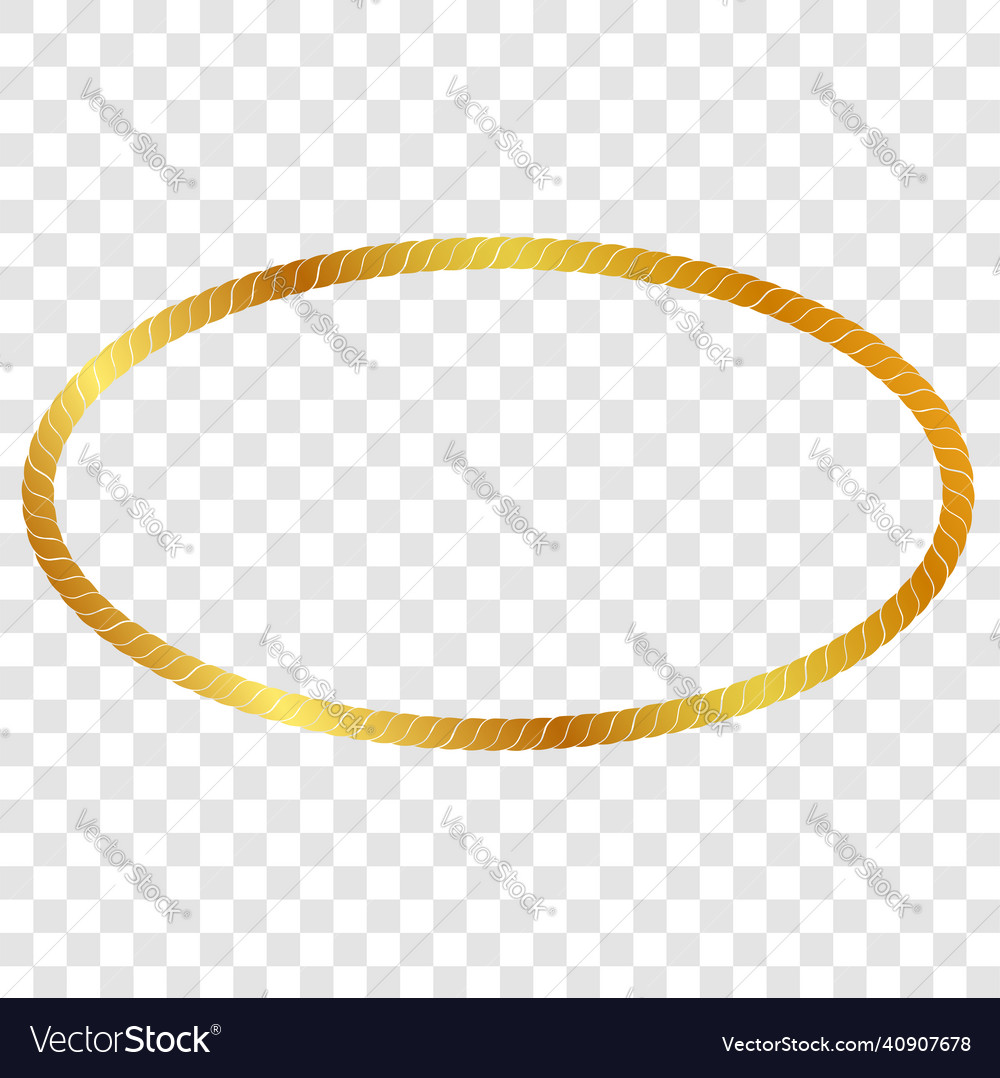 Oval frame from golden rope for your element