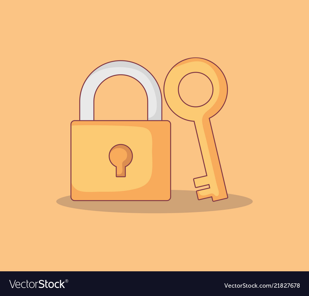 Safe secure padlock with key