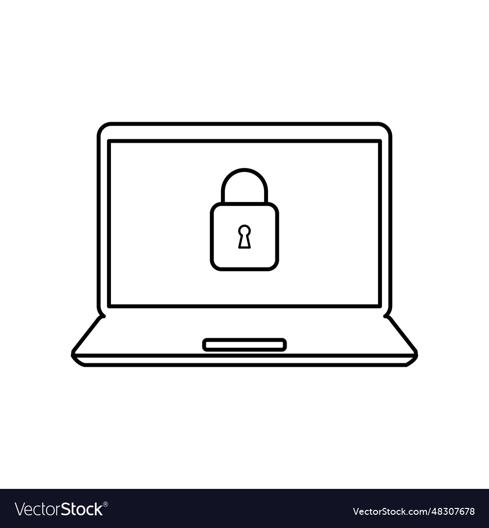 Security computer lock icon logo design element