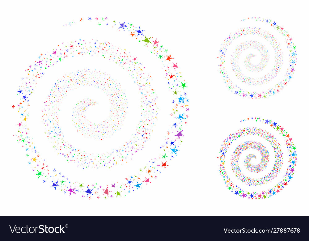 Star fireworks spiral composition icon