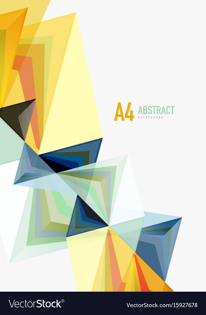 Triangular low poly a4 size geometric