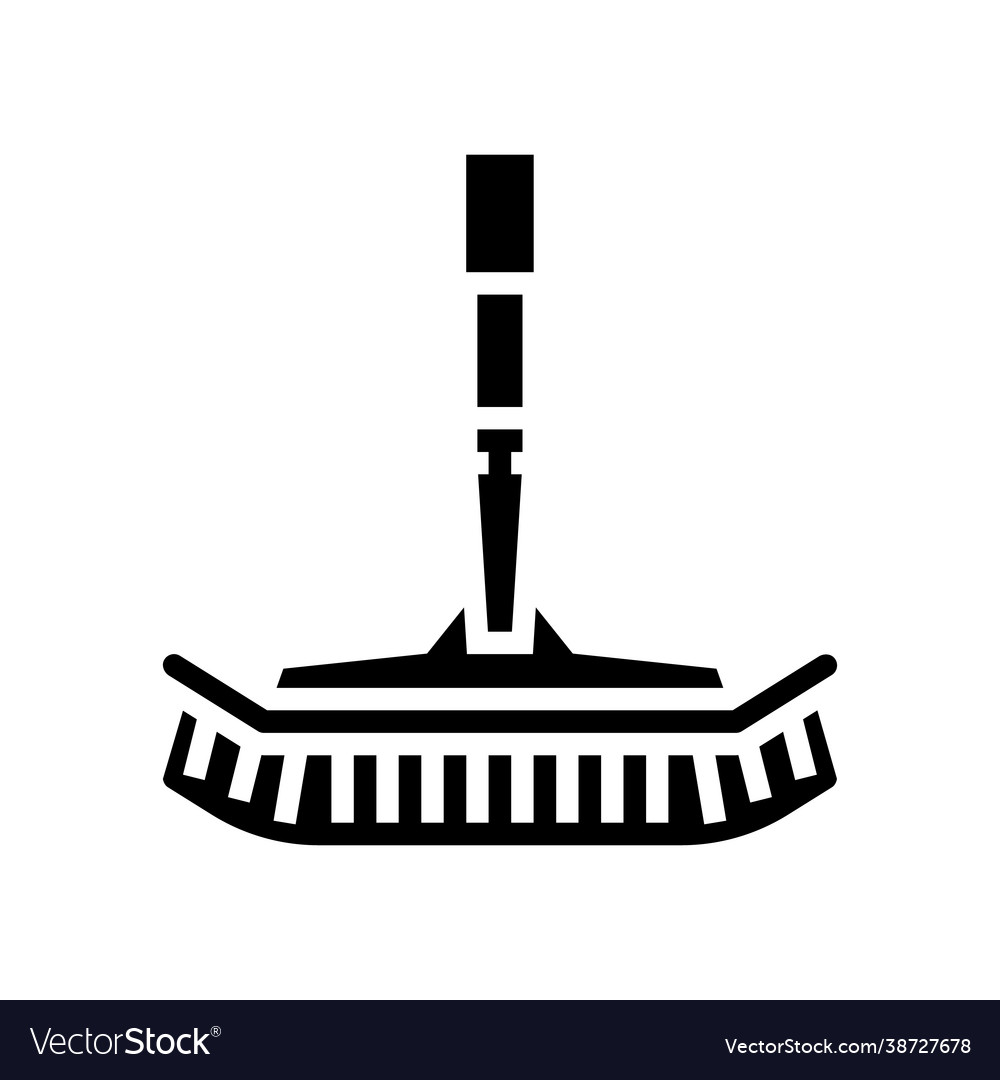 Vacuum pool brush glyph icon