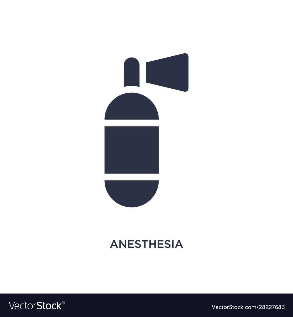 Anesthesia icon on white background simple