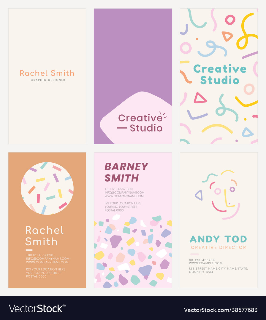 Editable name card template set in various soft